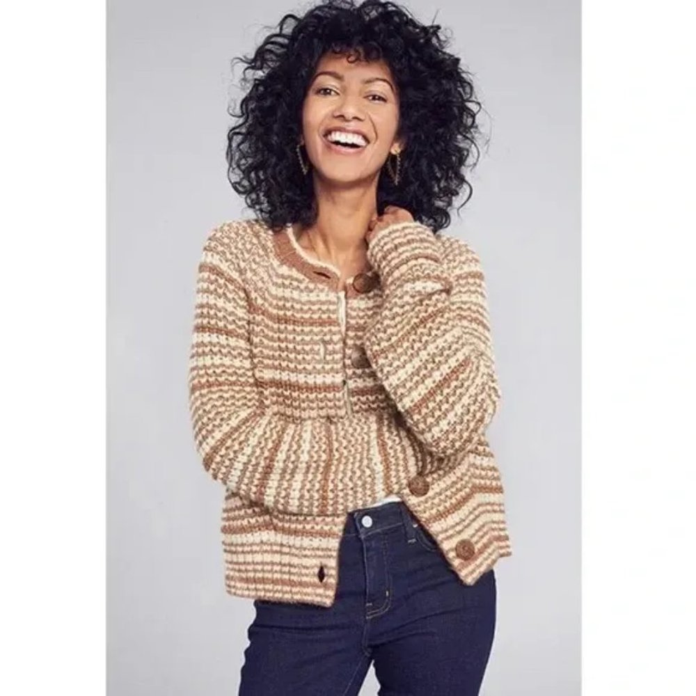 NWT Faherty Carolina Chunky KNIT Cardigan SMALL WOOL THICK RARE sweater
